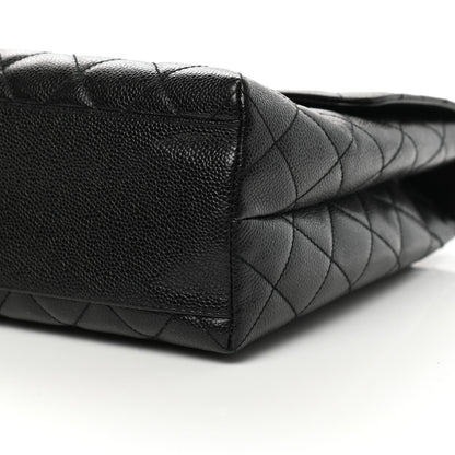 Chanel Caviar Quilted Jumbo Kelly Flap Black 10 of 12