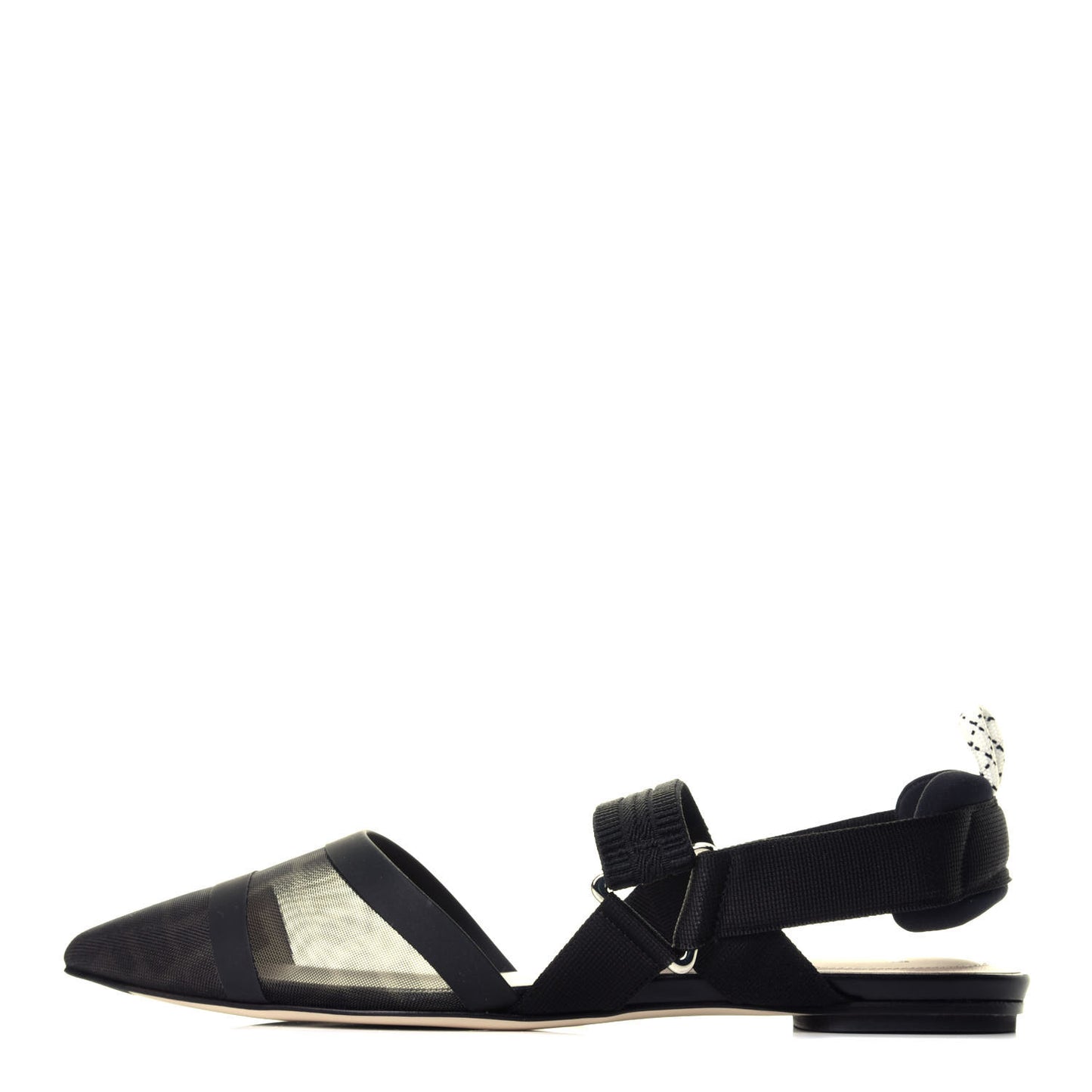 Technical Mesh FF Colibri Slingback Ballerina Flats 38.5 Black