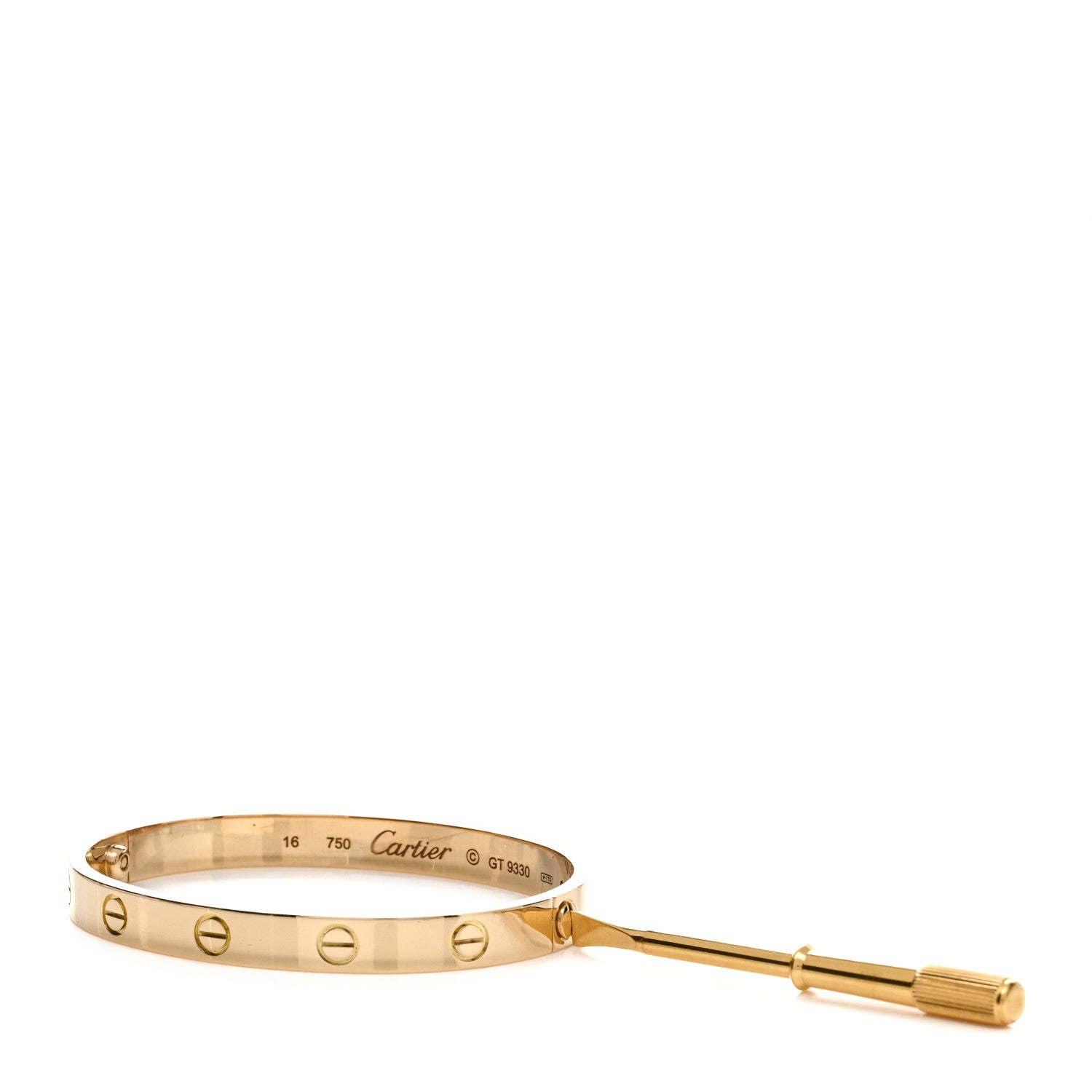 Cartier 18K Yellow Gold LOVE Bracelet 16 3 of 4