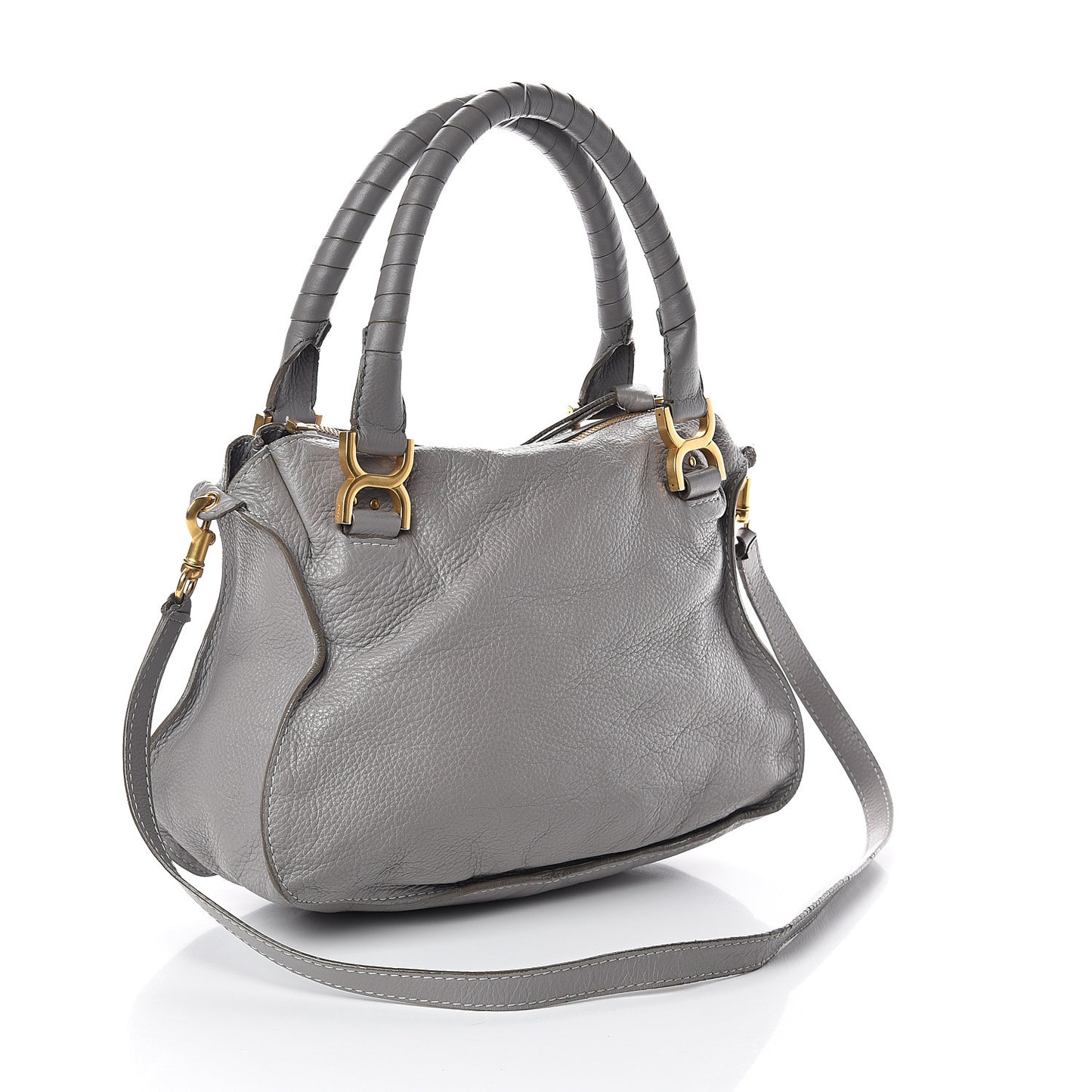 Calfskin Medium Marcie Satchel Cashmere Grey