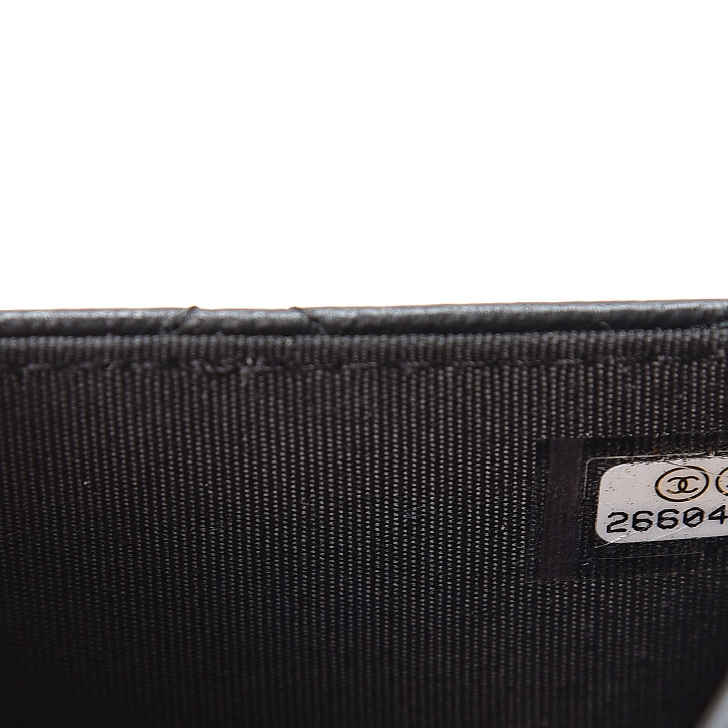 Lambskin Quilted Trendy CC Wallet On Chain WOC Black