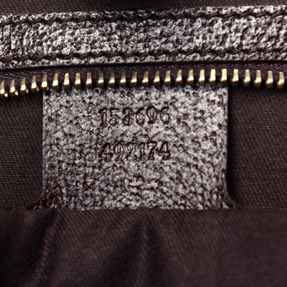 Gucci Monogram Web Jackie O Hobo Dark Brown 7 of 10