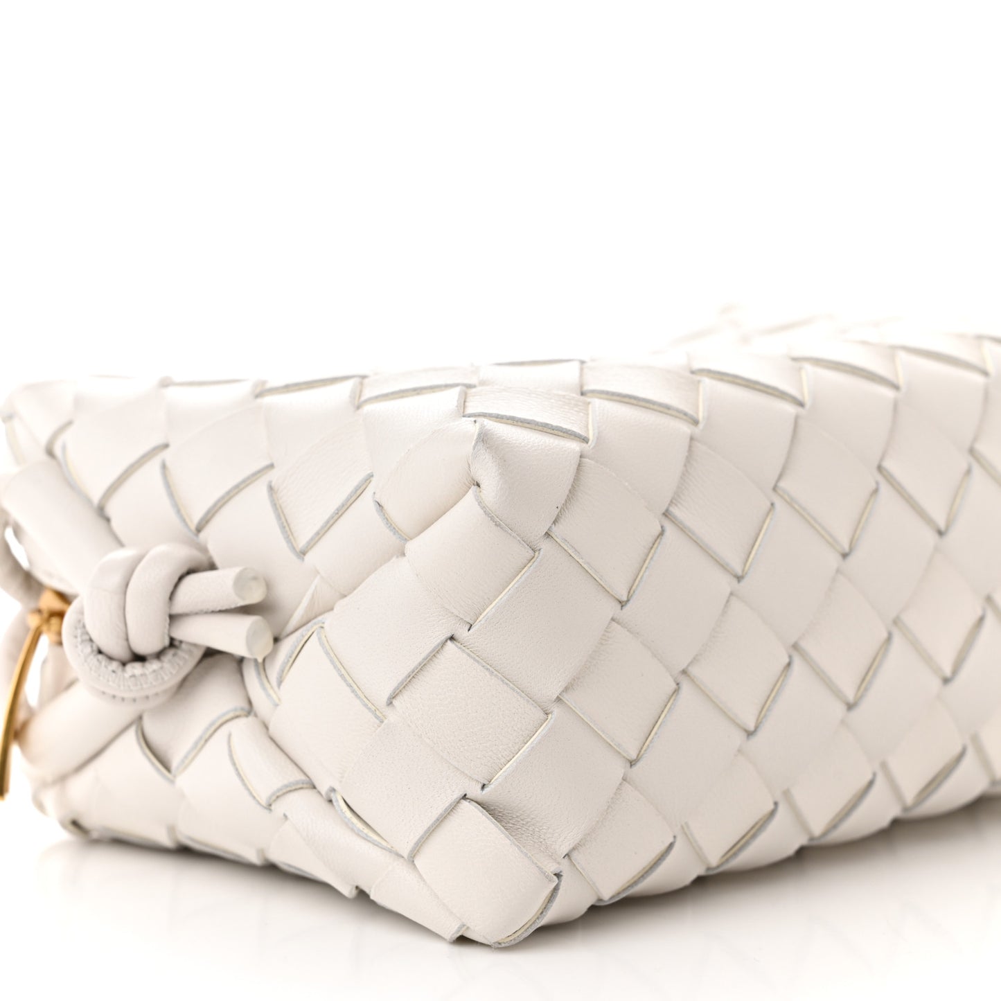 Nappa Intrecciato Mini Loop Camera Bag White