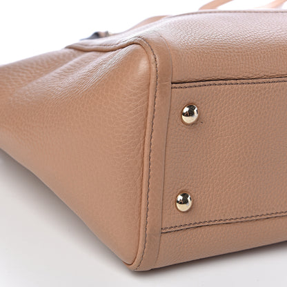 Gucci Pebbled Calfskin Small Soho Top Handle Bag Camelia 10 of 12