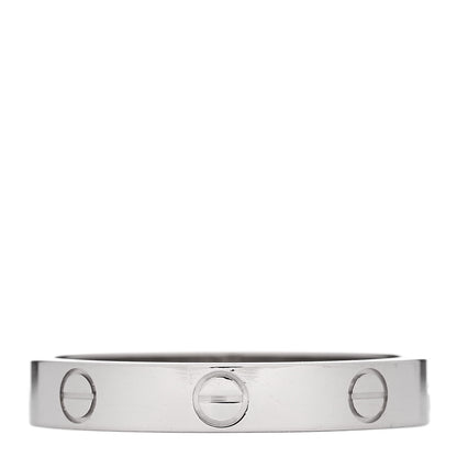 Cartier 18K White Gold 3.5mm LOVE Wedding Band Ring 61 9.5 3 of 5