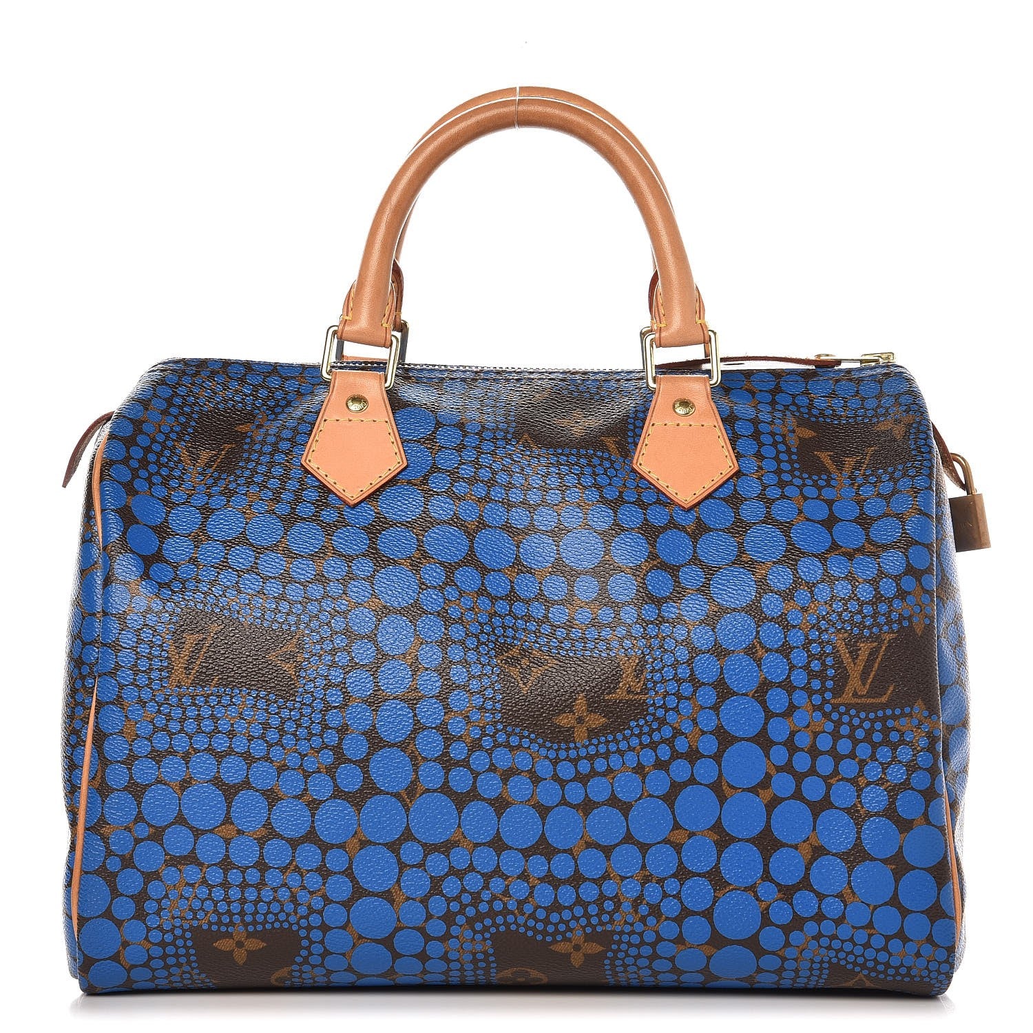 Louis Vuitton Monogram Kusama Town Speedy 30 Blue 1 of 9