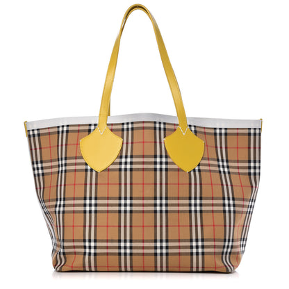 Burberry Vintage Check Large The Giant Reversible Tote Yellow 1 of 22