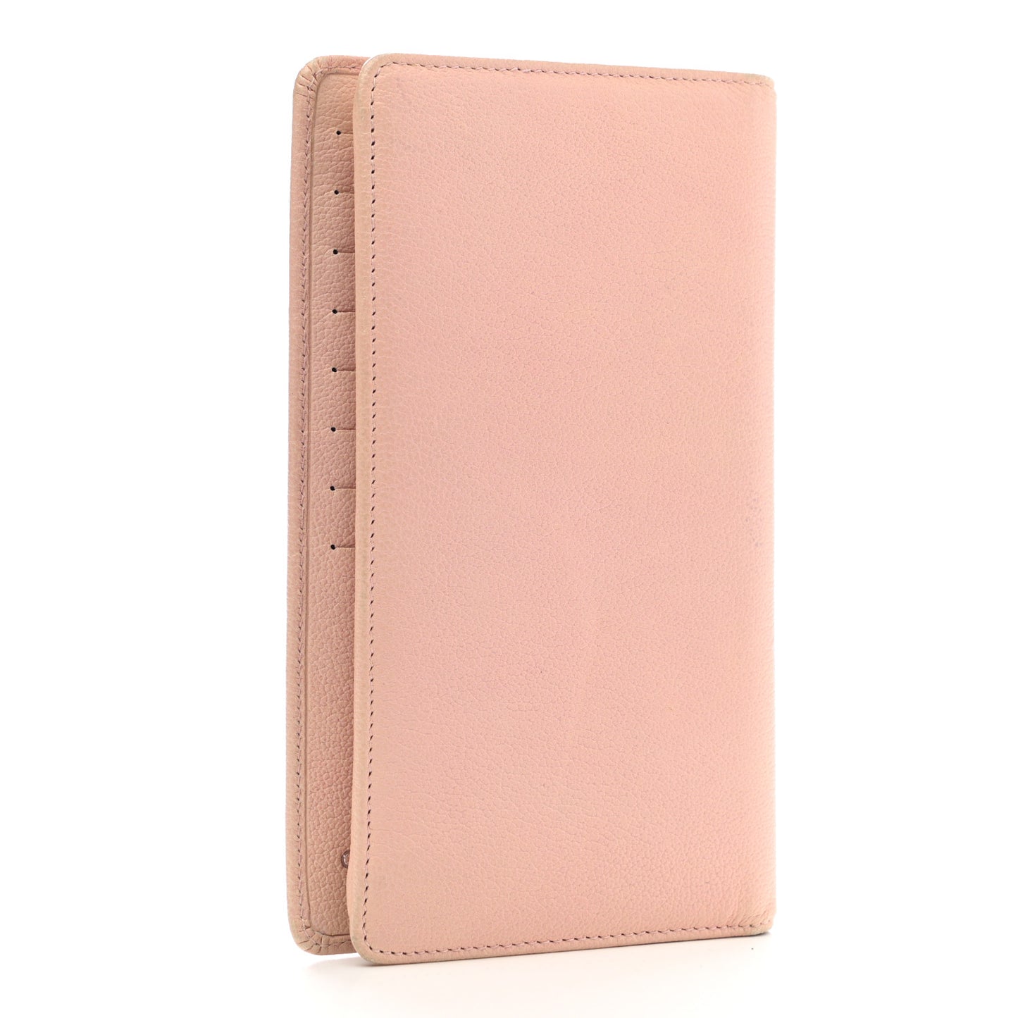 Goatskin Camellia Yen Wallet Pink