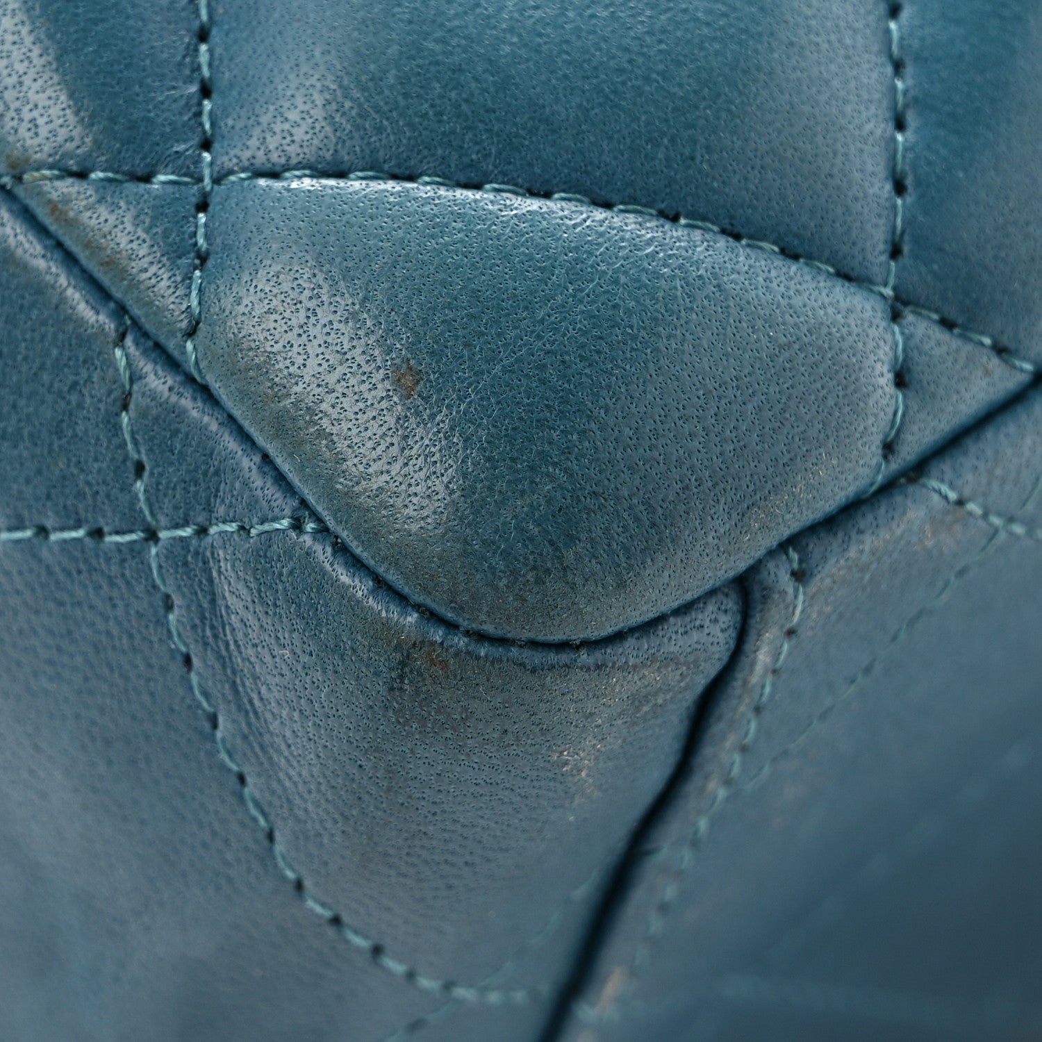 Chanel Lambskin Quilted Maxi Double Flap Turquoise 12 of 13