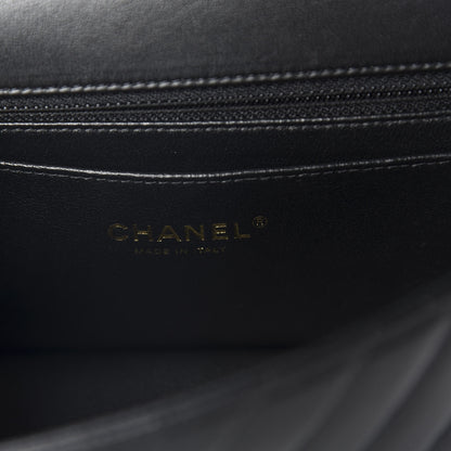 Chanel Lambskin Chevron Quilted Mini Rectangular Flap Black 8 of 11