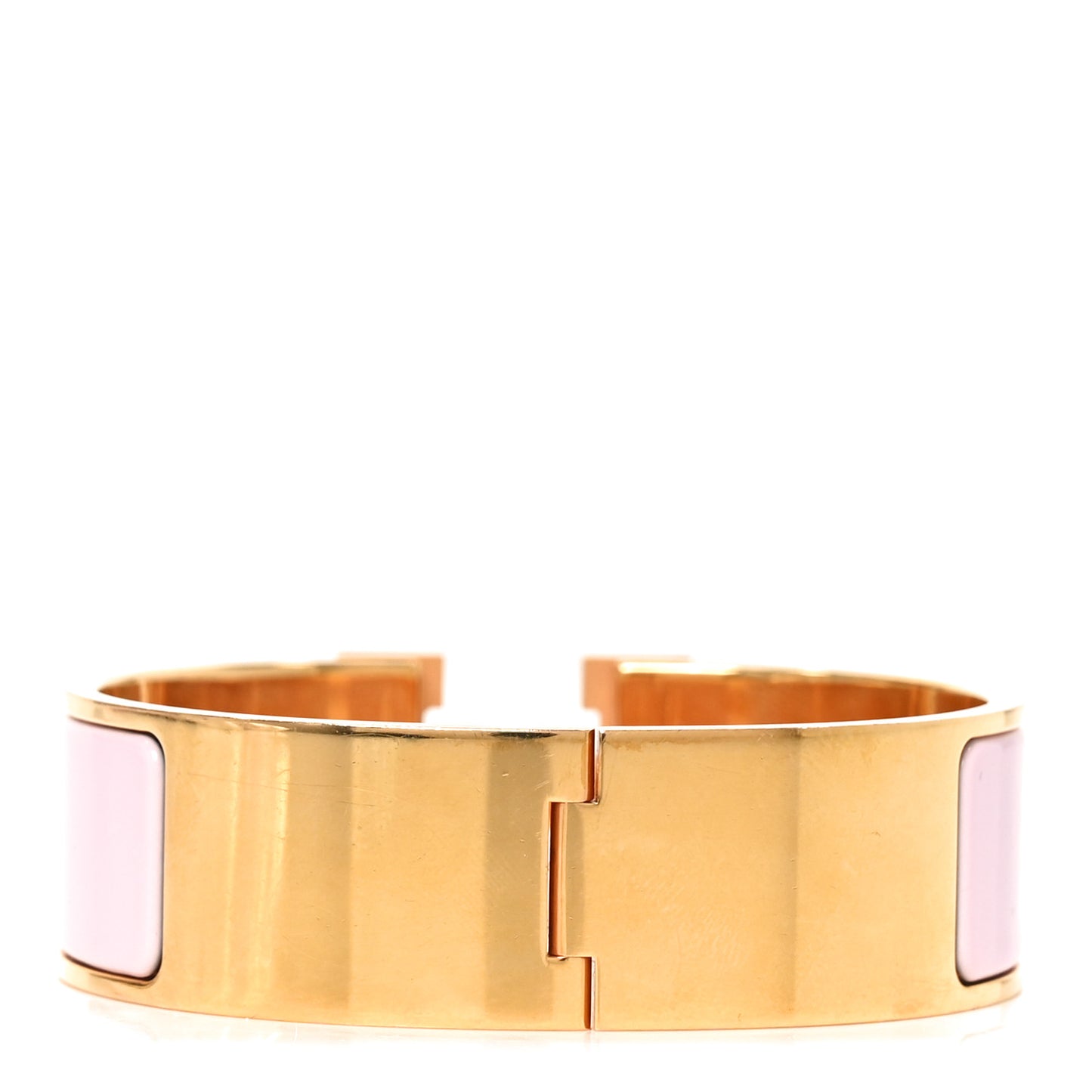 Enamel Wide Clic Clac H Bracelet GM Rose Candeur