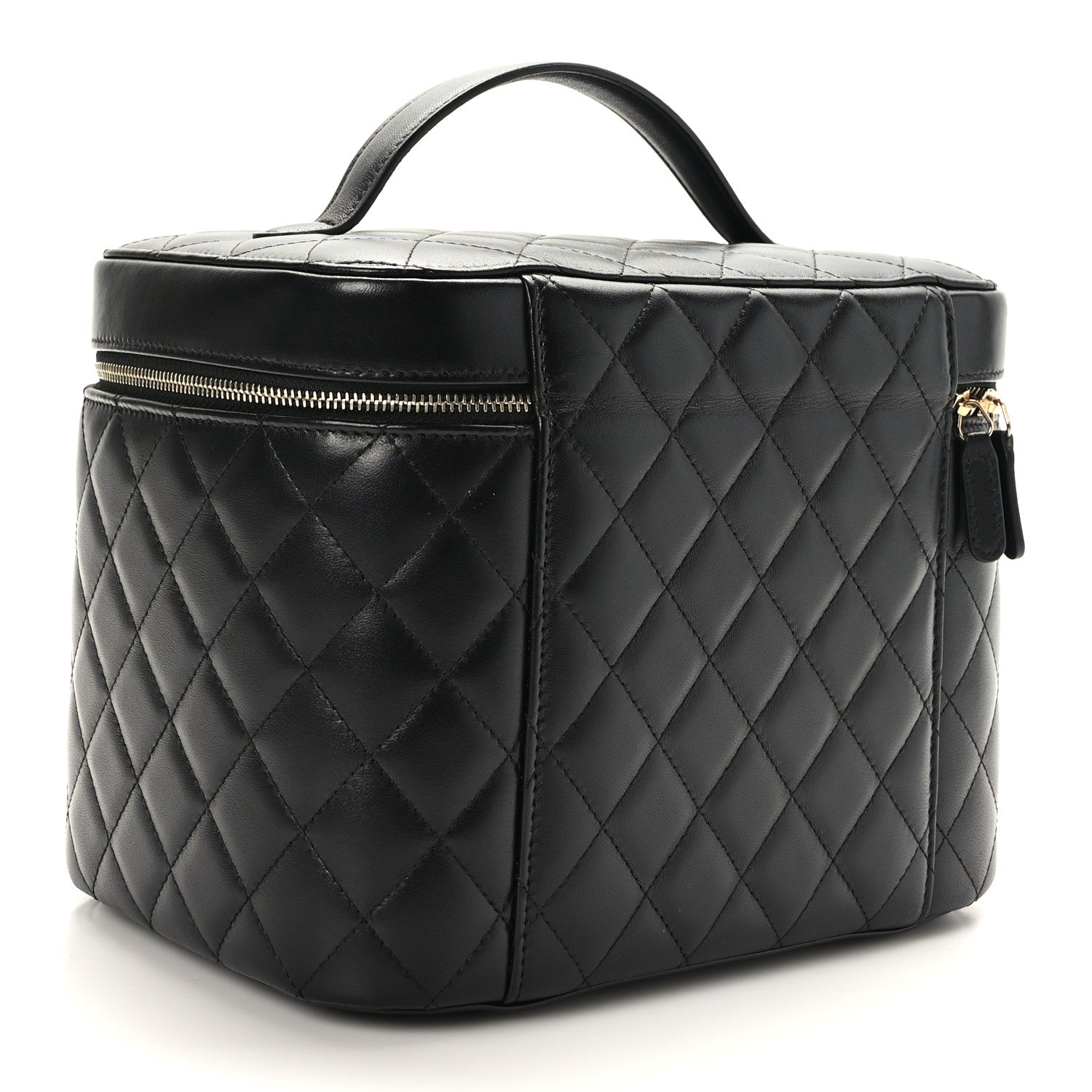 Chanel Lambskin Quilted Large Vanity Pouch Black 3 of 11
