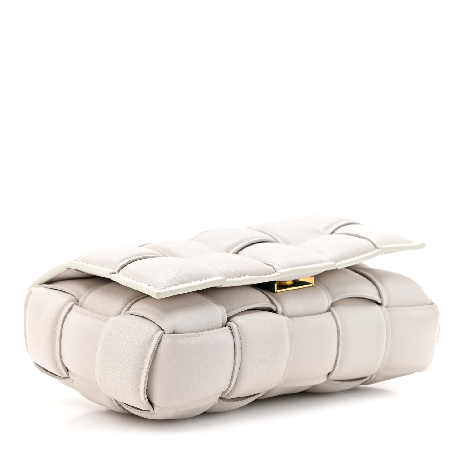 Bottega Veneta Nappa Maxi Intreccio Small Padded Cassette Crossbody Bag White 4 of 10