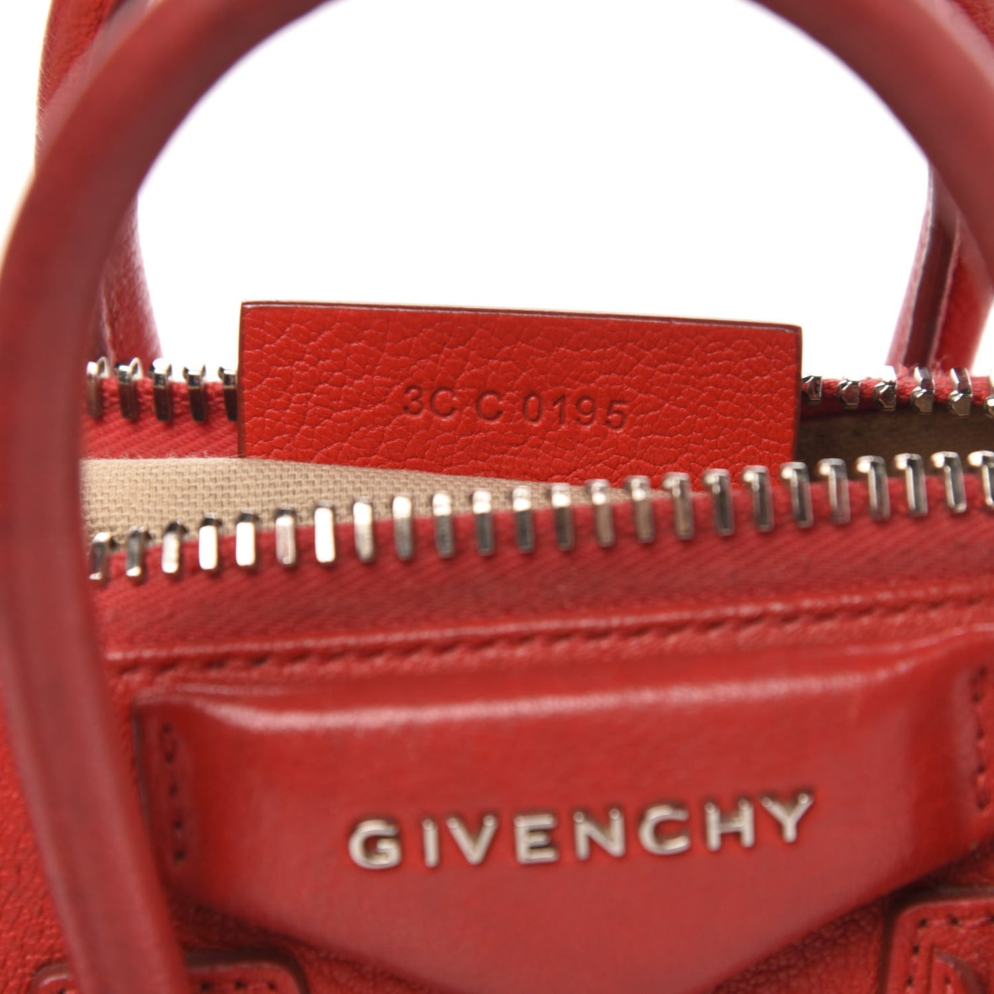 Sugar Goatskin Mini Antigona Medium Red