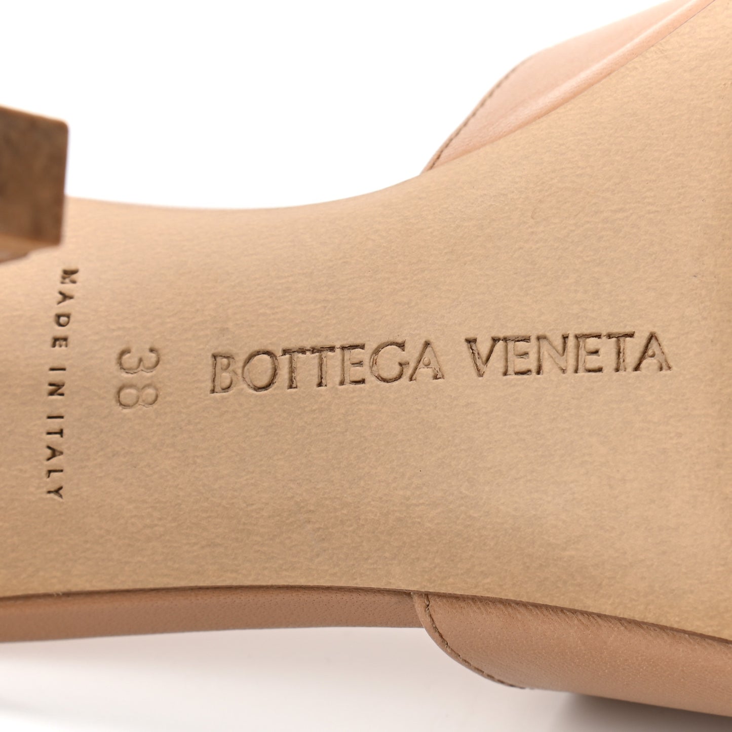 Lambskin Stretch Mule Sandals 38 Nude