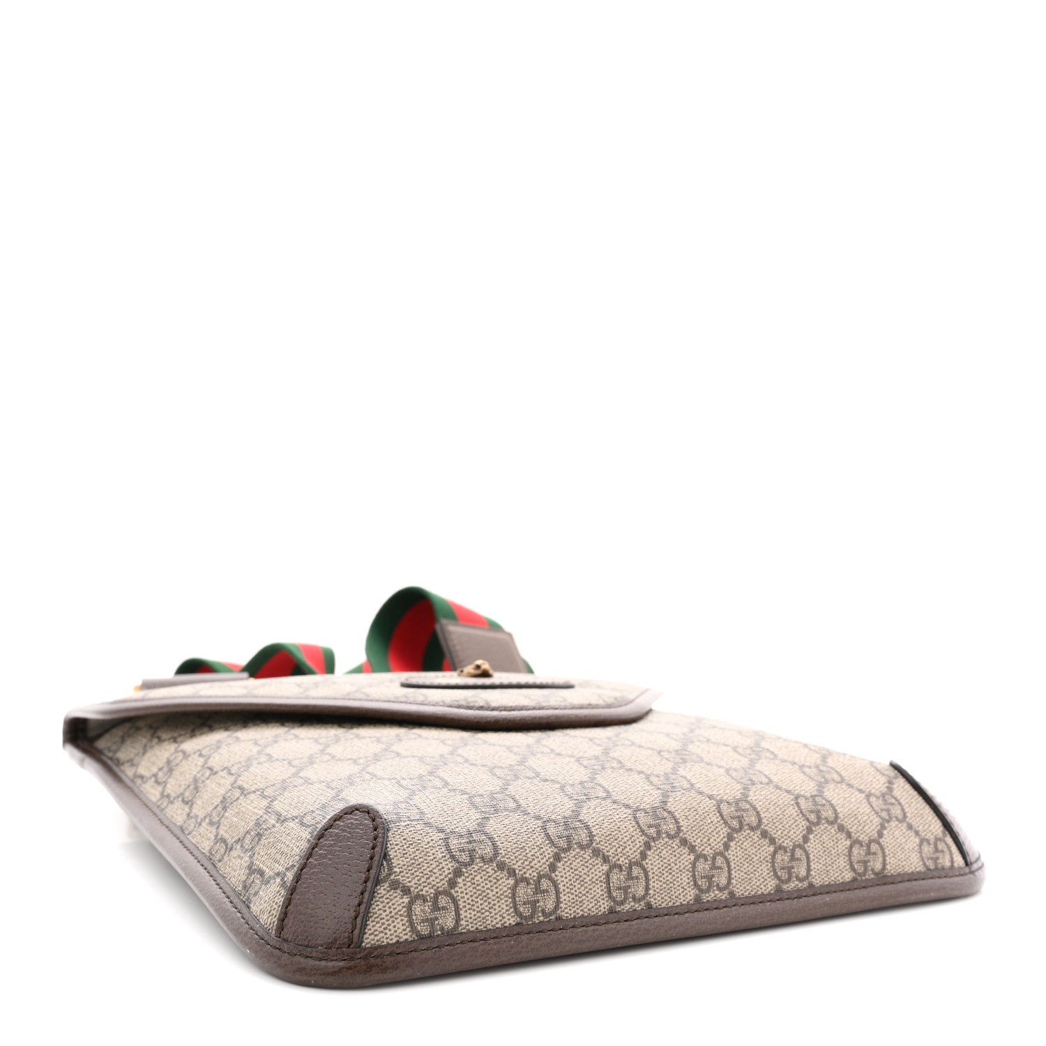 Gucci GG Supreme Monogram Web Medium Neo Vintage Flap Messenger Bag Beige New Acero 4 of 10