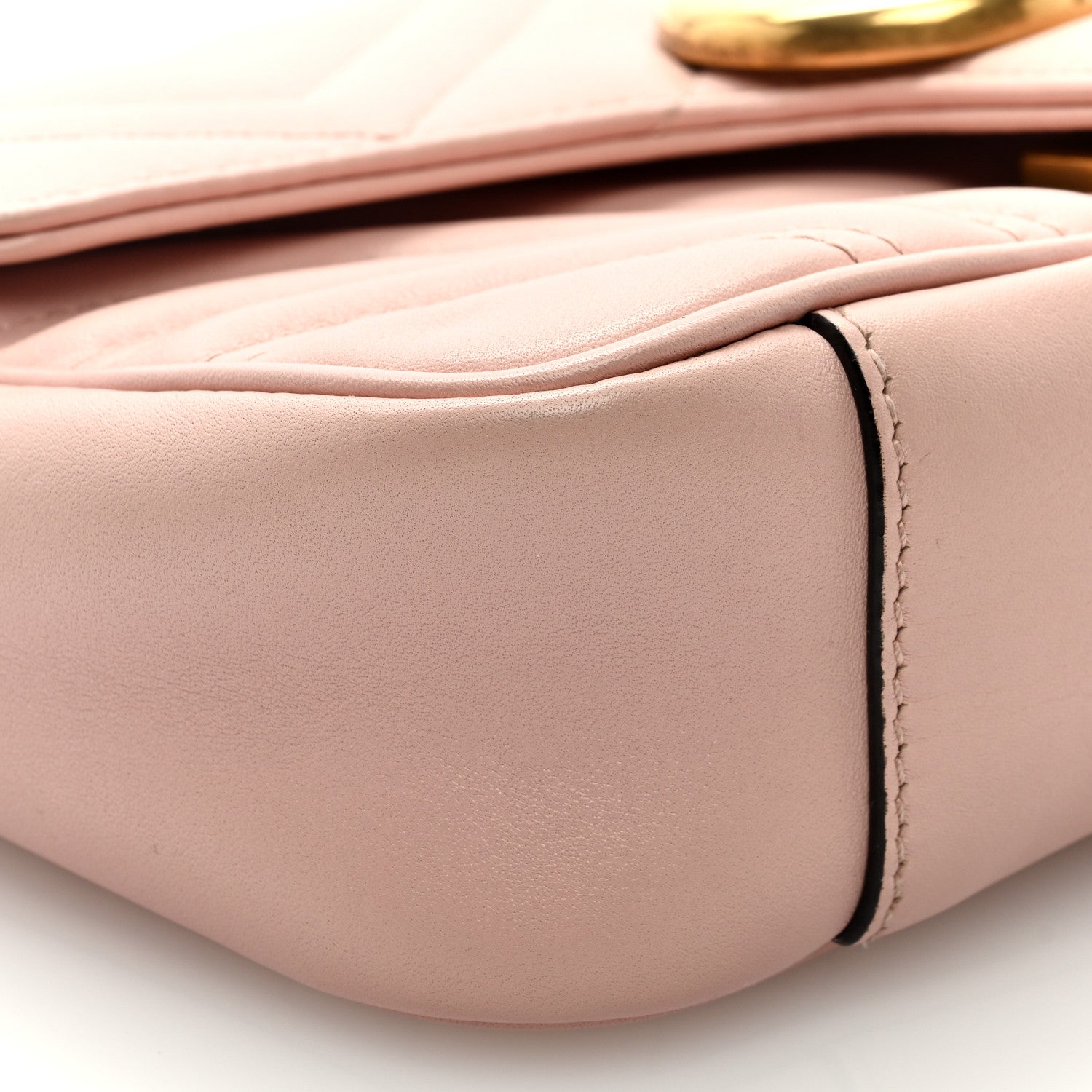 Gucci Calfskin Matelasse Mini GG Marmont Shoulder Bag Perfect Pink 8 of 9