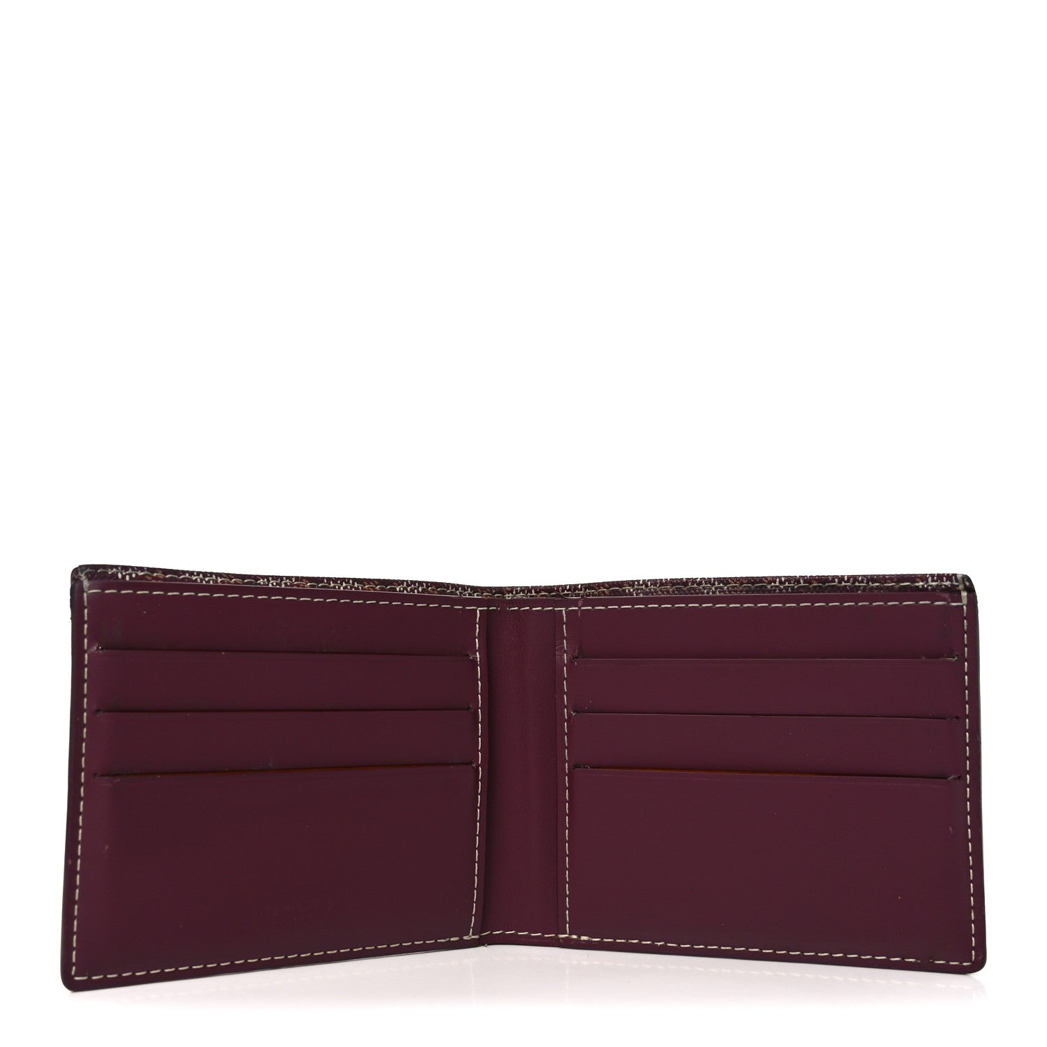 Goyard Goyardine Bi-Fold Victoire PM Wallet Burgundy 5 of 8