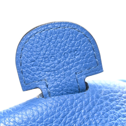 Hermes Taurillon Clemence Evelyne III GM Bleu France 7 of 11