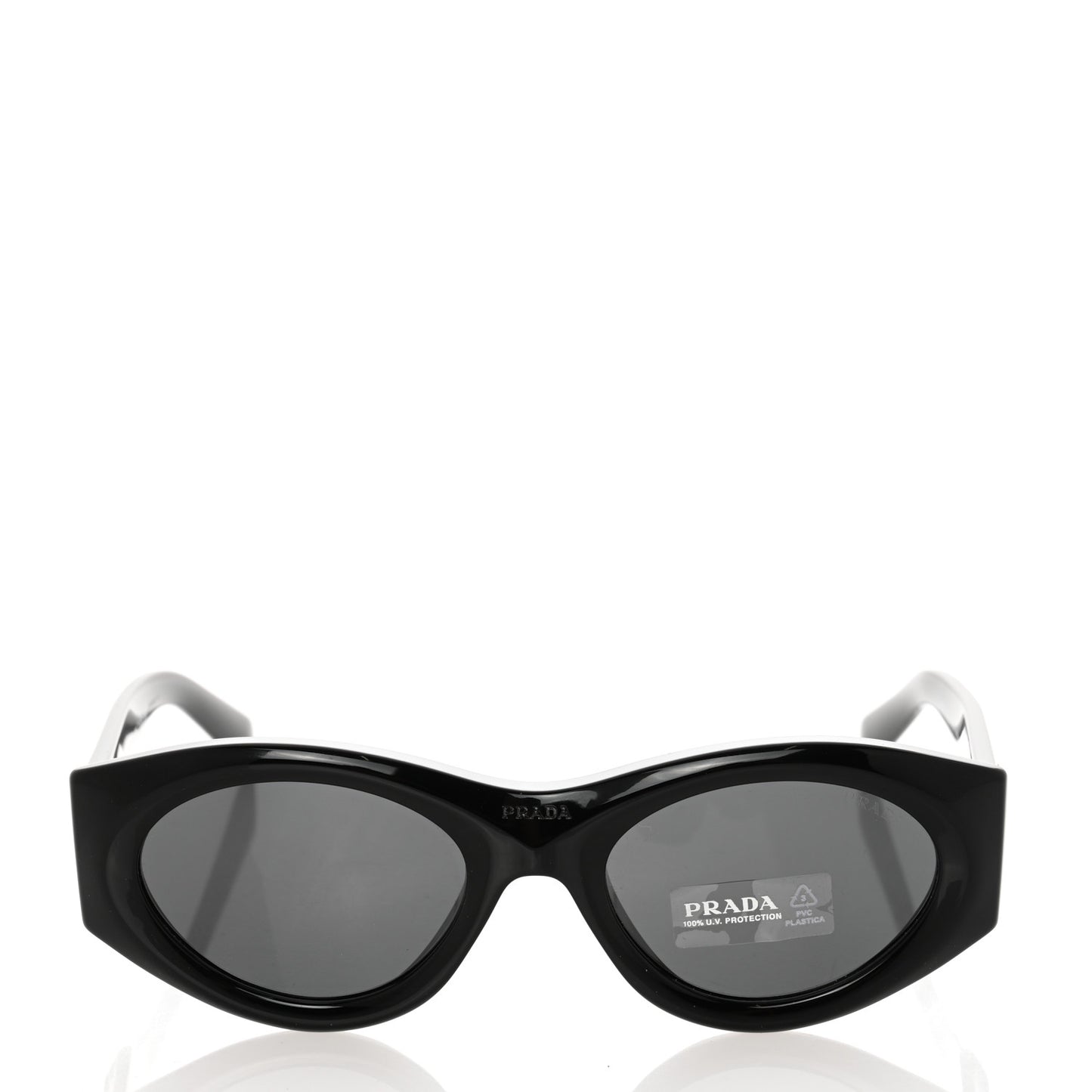 Acetate Oval Symbole Sunglasses SPR 20Z Black