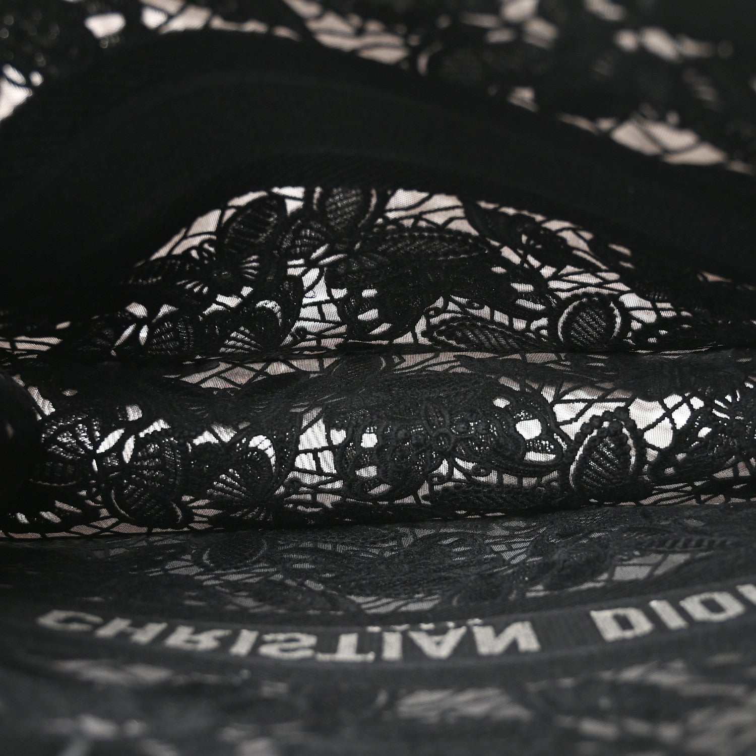 Christian Dior Embroidered 3D Macrame D-Lace Butterfly Large Book Tote Black Multicolor 5 of 10
