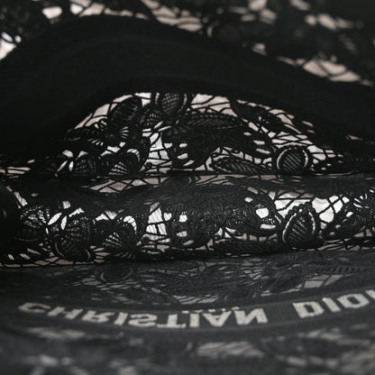 Christian Dior Embroidered 3D Macrame D-Lace Butterfly Large Book Tote Black Multicolor 5 of 10
