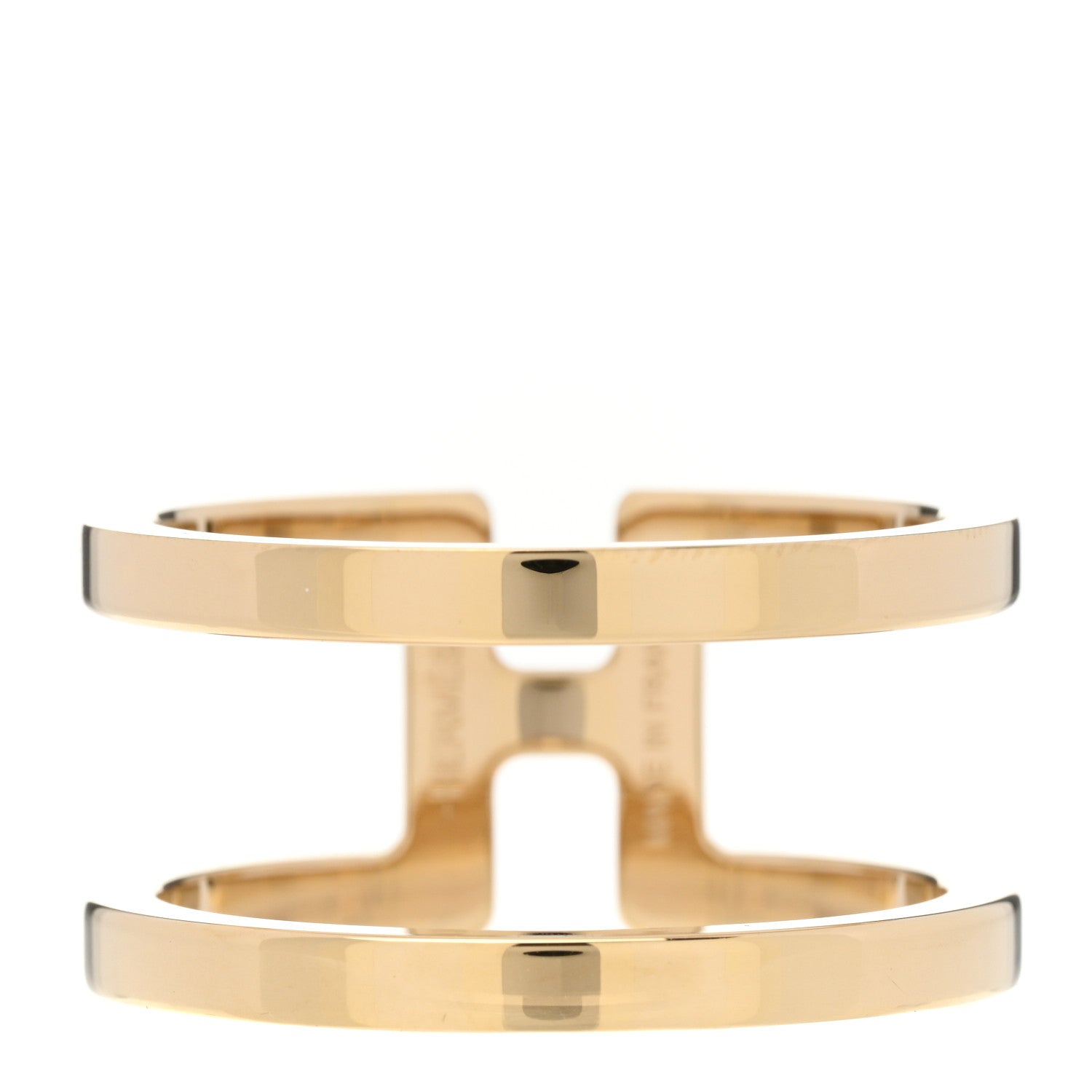 Hermes Permabrass H En Rond Scarf Ring Gold 2 of 5