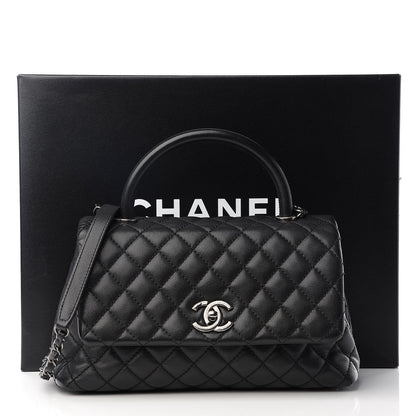 Chanel Caviar Quilted Small Coco Handle Flap Black 10 of 10