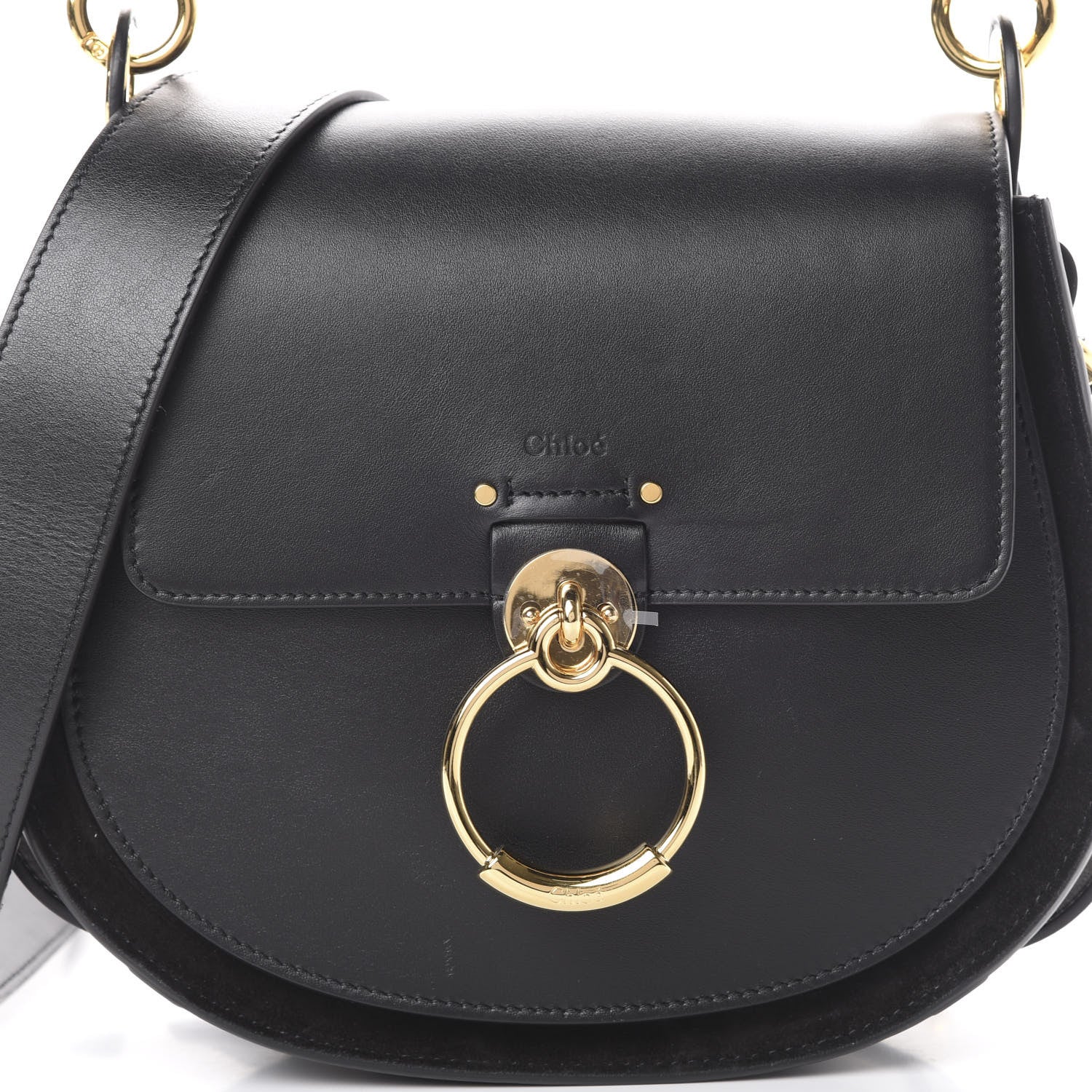 Chloe Grained Calfskin Large Tess Bag Black 10 of 14