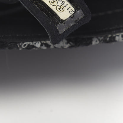 Chanel Painted Tweed Medium Single Flap Black Grey 7 of 11
