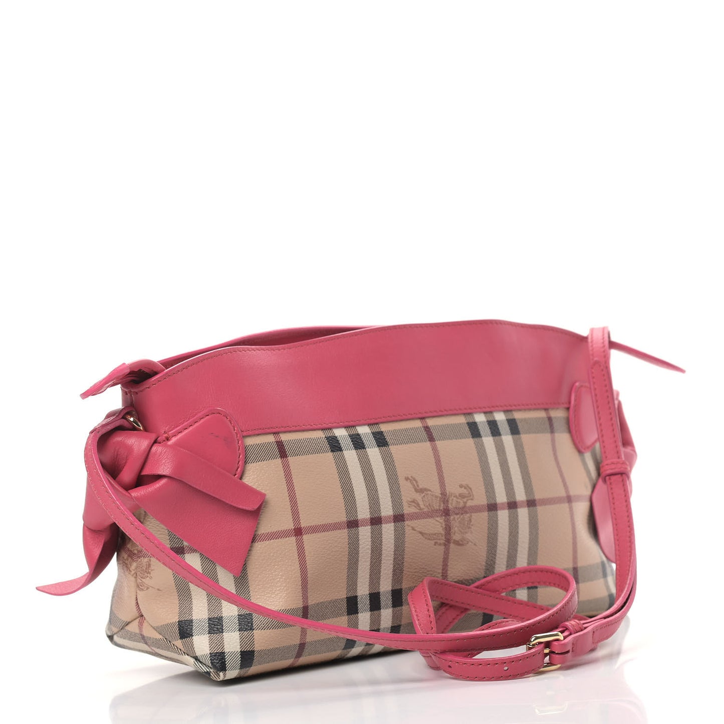 Haymarket Check Bow Tie Crossbody Bag Peony