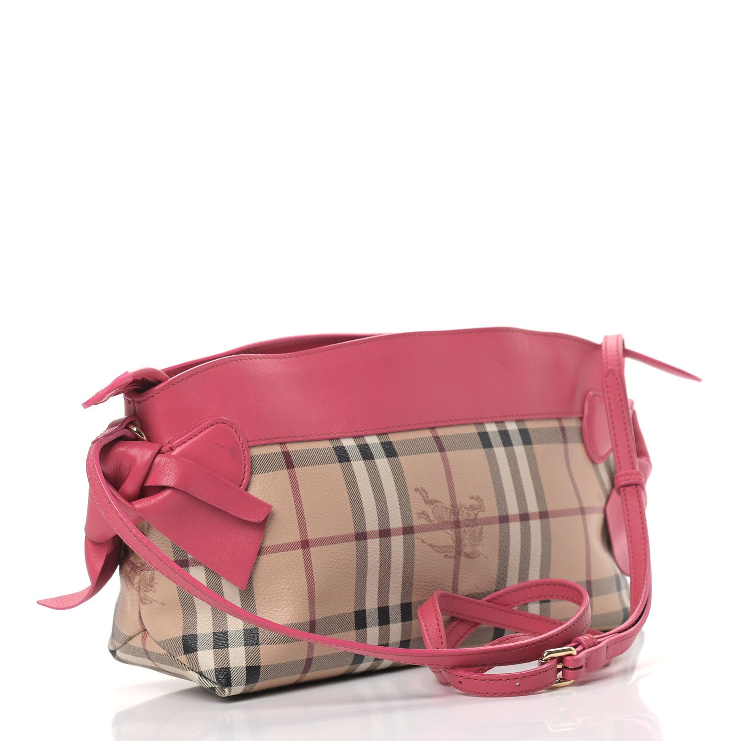 Burberry Haymarket Check Bow Tie Crossbody Bag Peony 3 of 18