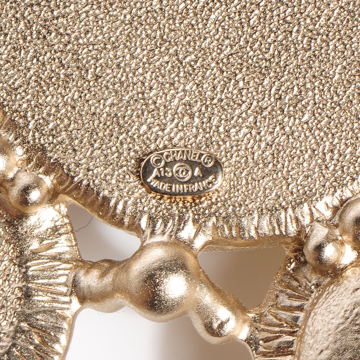 Chanel Gripoix Crystal Pearl Brooch Gold 4 of 5