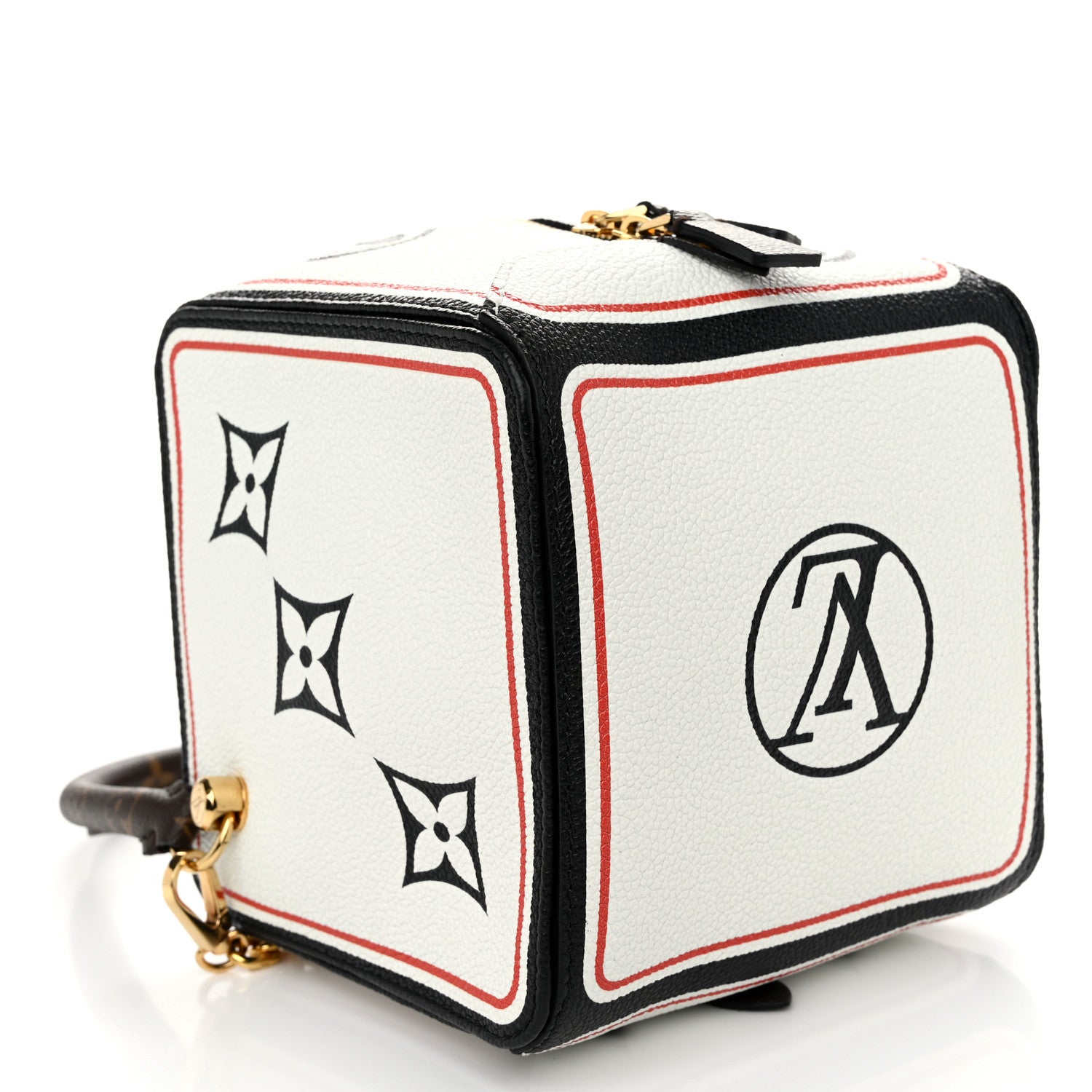 Louis Vuitton Taurillon Game On Square Dice Bag White 5 of 10