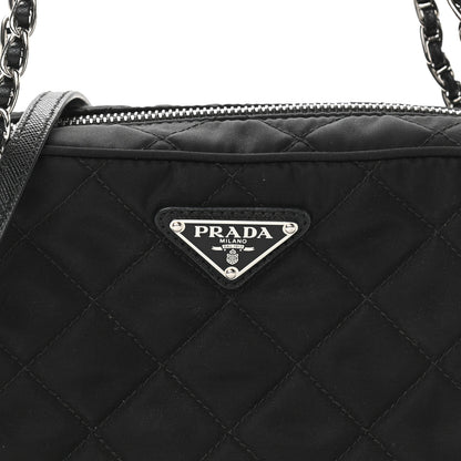 Prada Nylon Tessuto Impuntu Quilted Crossbody Bag Black 7 of 9
