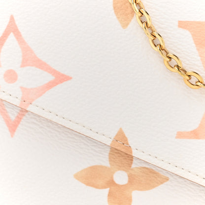Louis Vuitton Monogram Giant By The Pool 2.0 Felicie Pochette Chain Wallet Beige 10 of 12