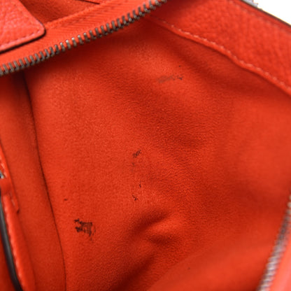Celine Drummed Calfskin Mini Luggage Coquelicot 9 of 14
