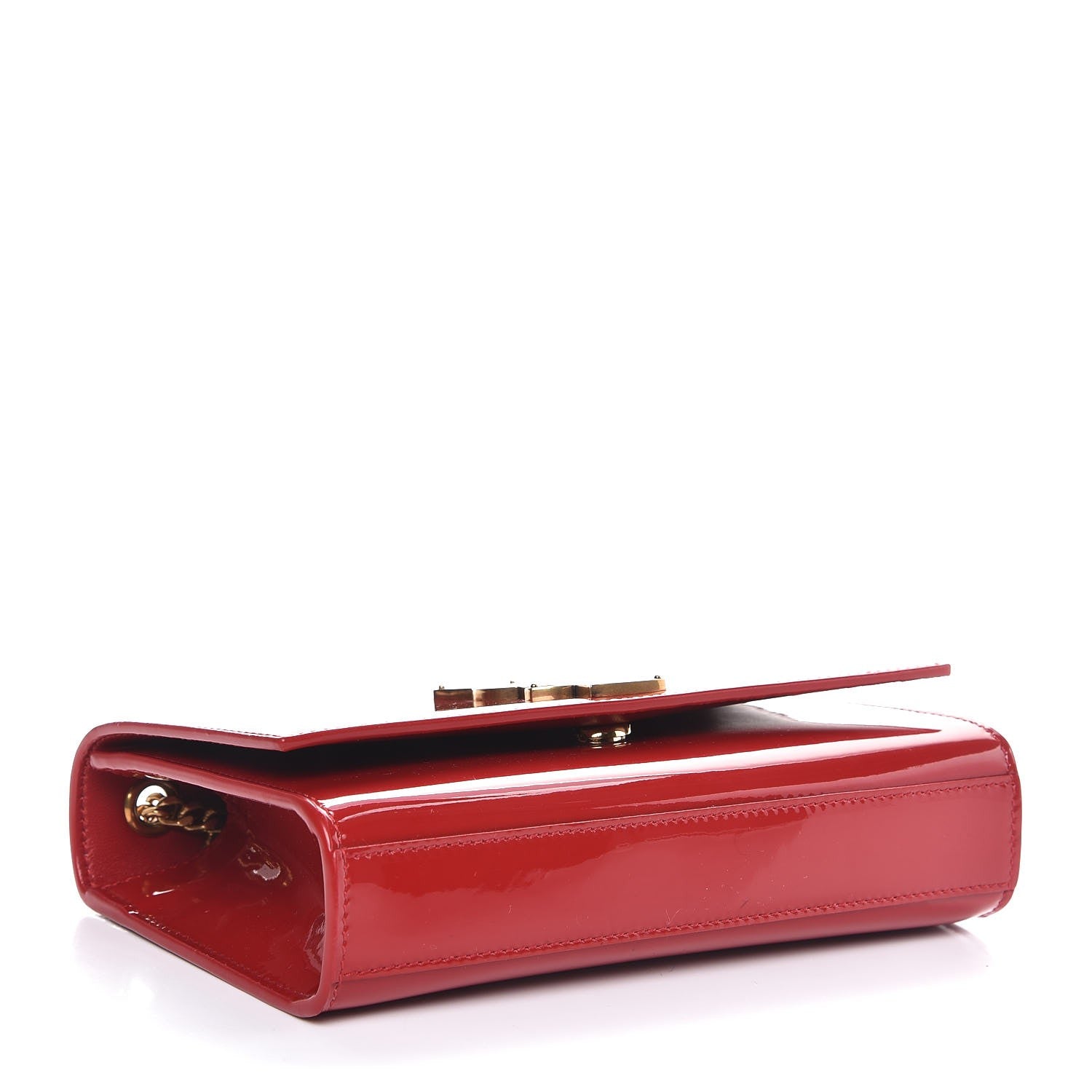 Saint Laurent Patent Small Monogram Kate Satchel Red 4 of 7