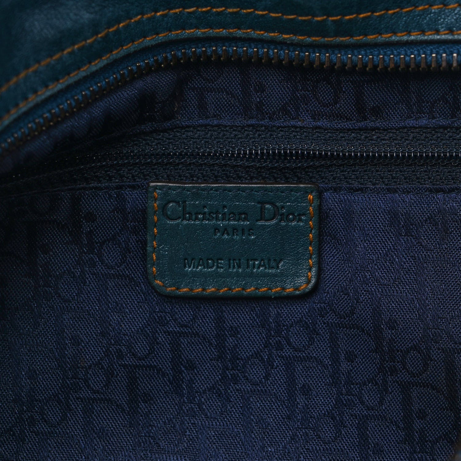Christian Dior Calfskin Medium Gaucho Double Saddle Bag Dark Blue 6 of 14