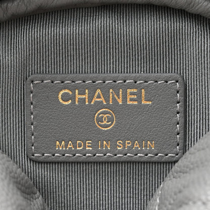 Chanel Caviar Quilted Zip Around Classic Coin Purse Grey 6 of 8
