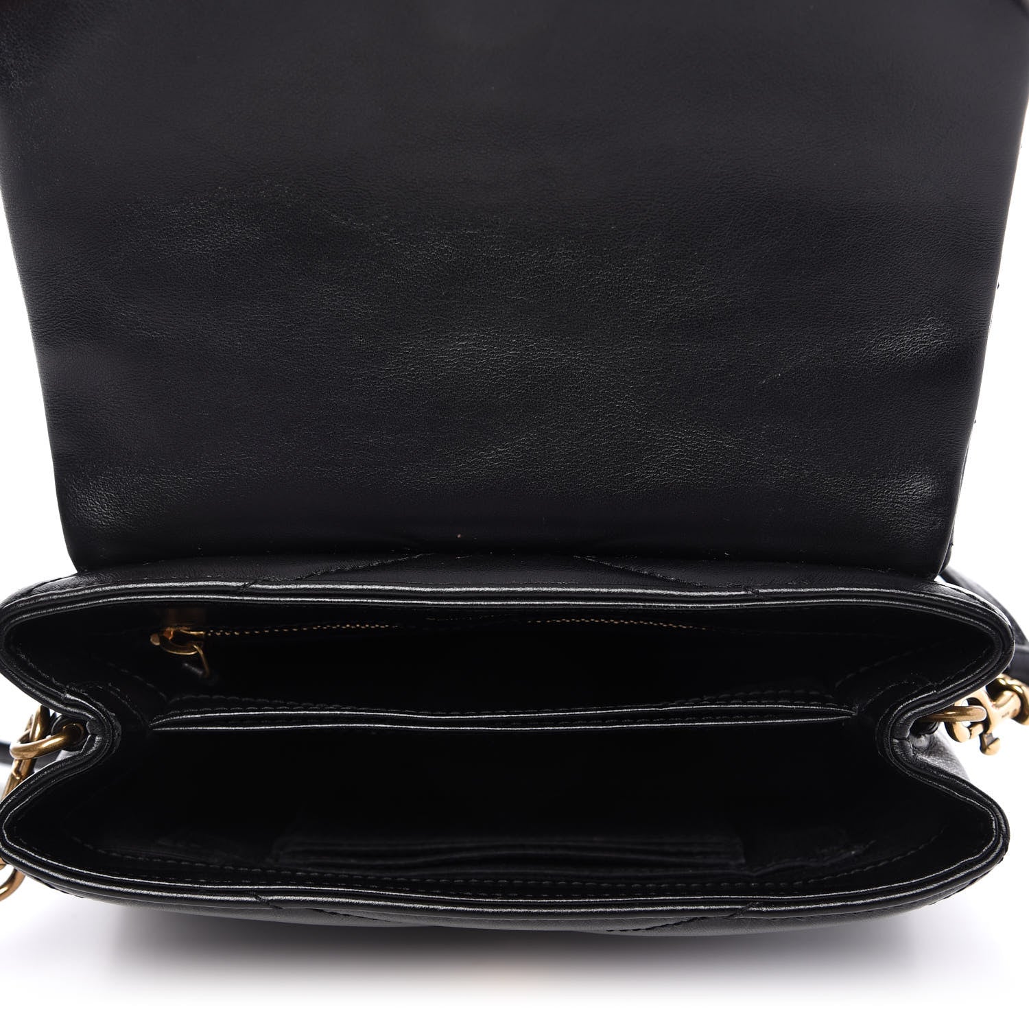 Saint Laurent Calfskin Y Quilted Monogram Toy Loulou Crossbody Bag Black 5 of 9