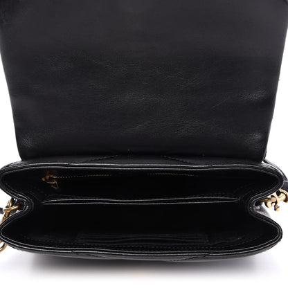 Saint Laurent Calfskin Y Quilted Monogram Toy Loulou Crossbody Bag Black 5 of 9