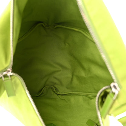 Prada Canapa Logo Embossed Large Triangle Shoulder Bag Felce 5 of 13