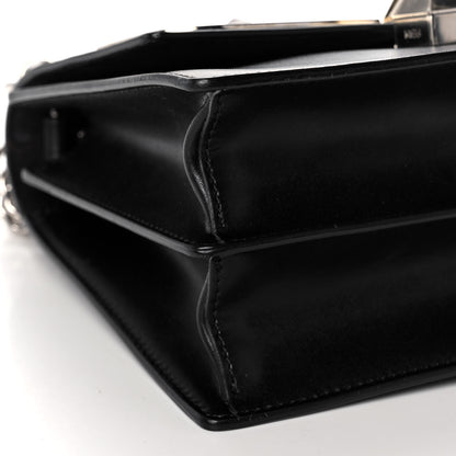 Fendi Vitello Liberty Lucido Metal Monster Eyes Studded Small Kan I Shoulder Bag Black 8 of 14