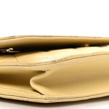 Chanel Lambskin Quilted Enamel Wallet On Chain WOC Yellow 10 of 12