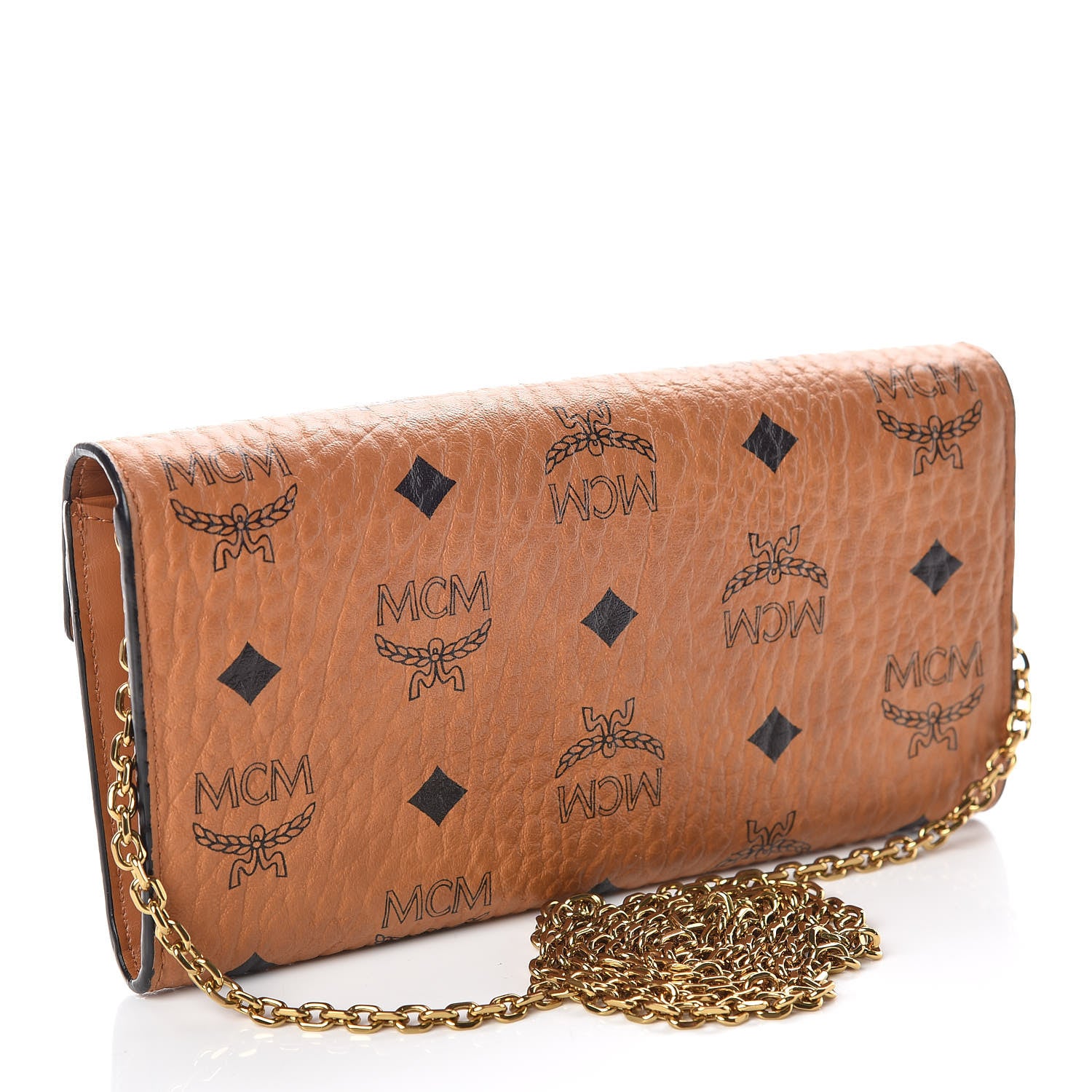 MCM Visetos Large Patricia Wallet On Chain Cognac 3 of 10