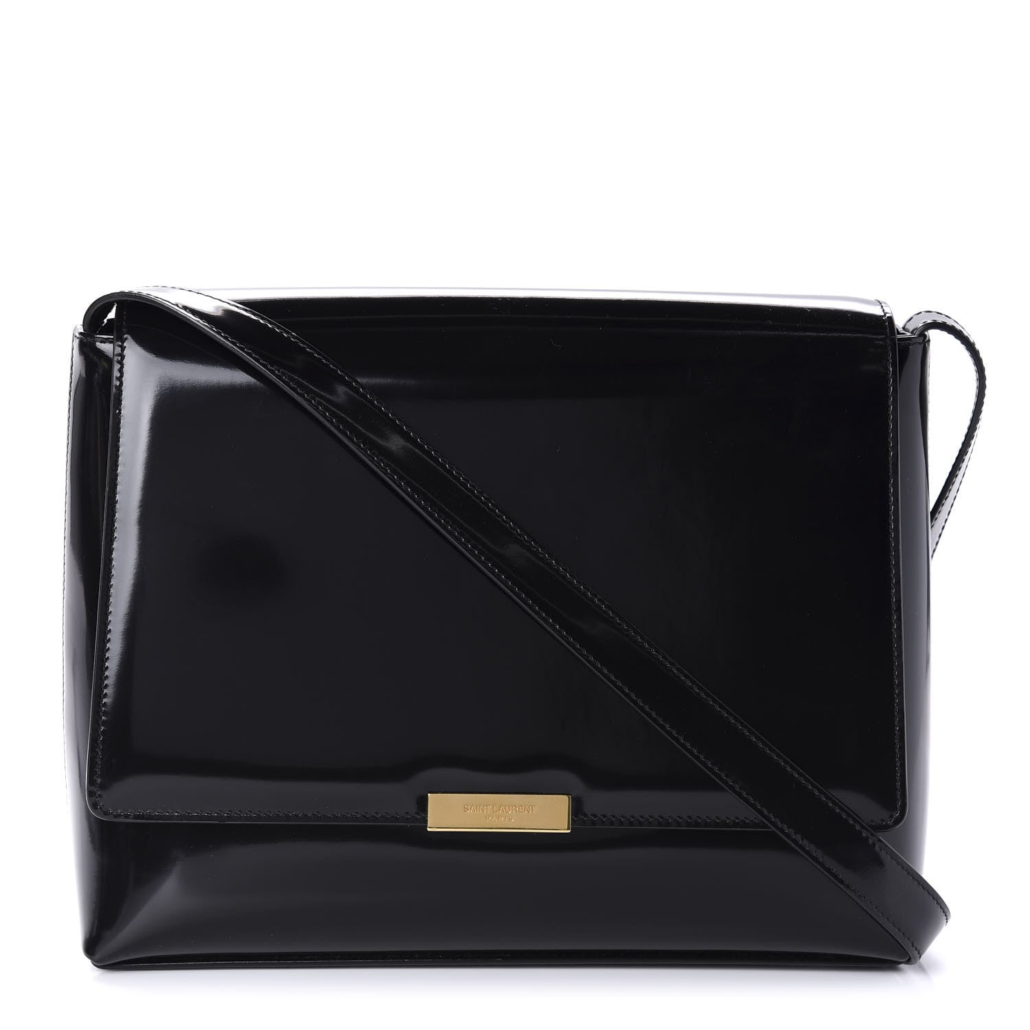 Saint Laurent Patent Le 90 Shoulder Bag Black 1 of 10