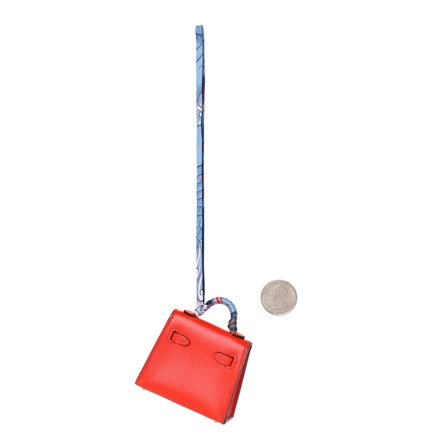 Tadelakt Mini Kelly Twilly Bag Charm Capucine