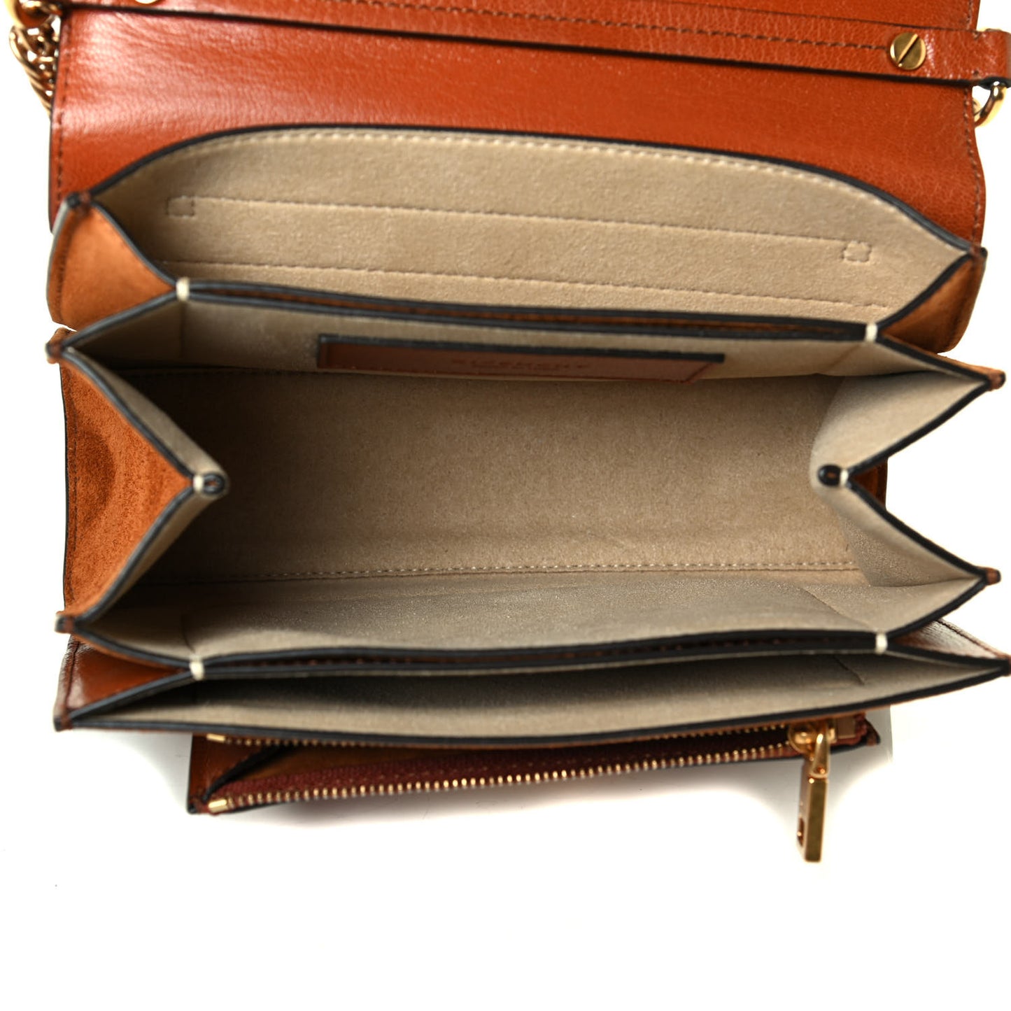Goatskin Suede Small GV3 Shoulder Bag Amber Mastic