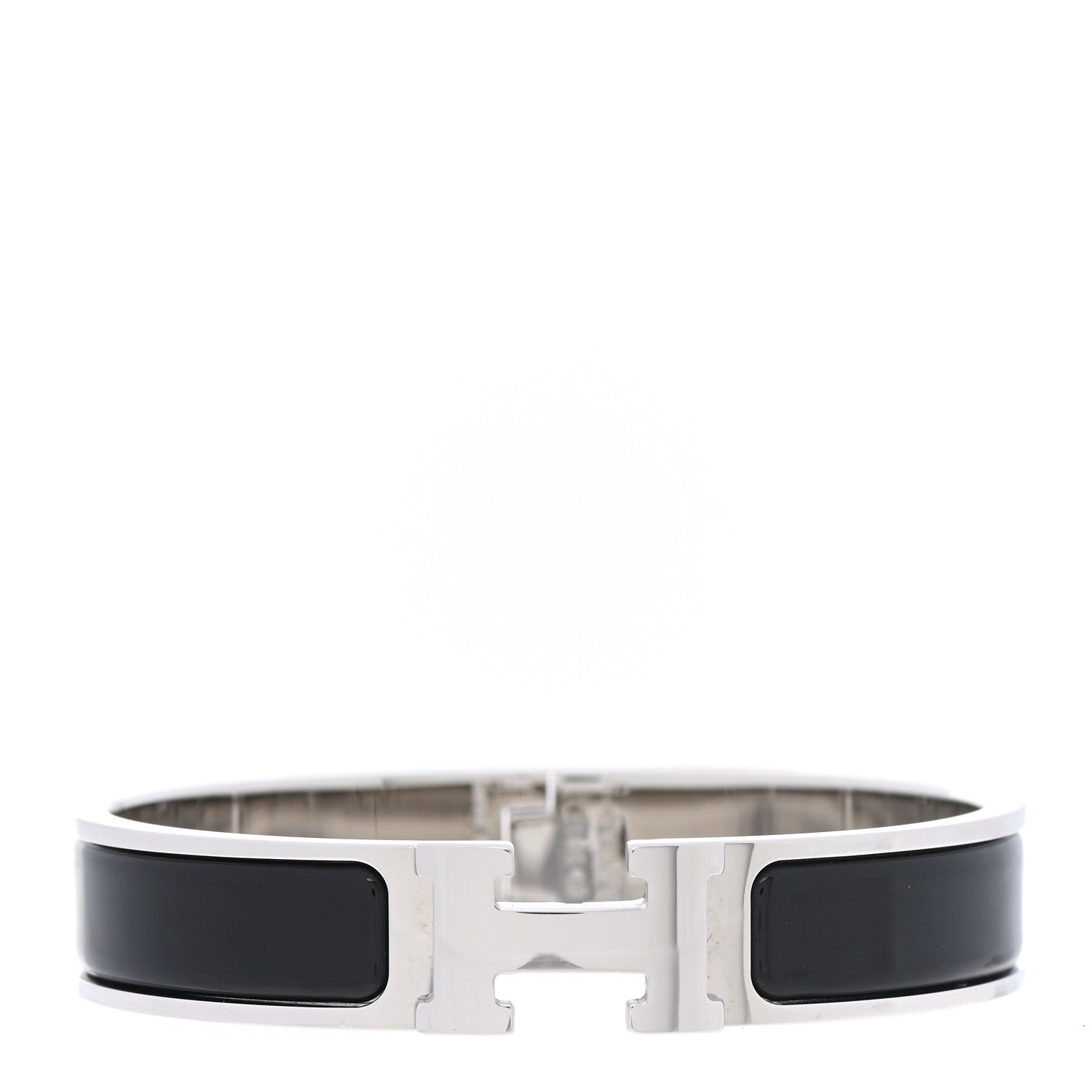 Hermes Enamel Narrow Clic Clac H Bracelet PM Black 1 of 4